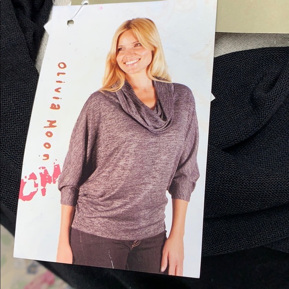 Olivia Moon cow neck sweater - Picture 2 of 5